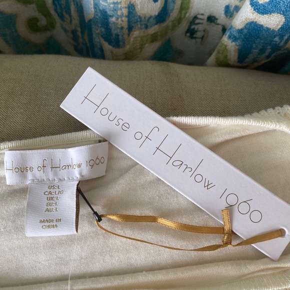 NWT House of Harlow 1960 Flutter Sleeve Scoop Neck Knit Sweater Midi Dress - L - Picture 11 of 14